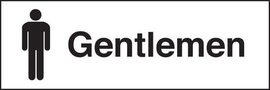17008G Gentlemen (with male symbol) Rigid Plastic (300x100mm) Safety Sign