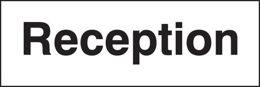 17011G Reception Rigid Plastic (300x100mm) Safety Sign