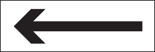 17018L Arrow - long Rigid Plastic (450x150mm) Safety Sign