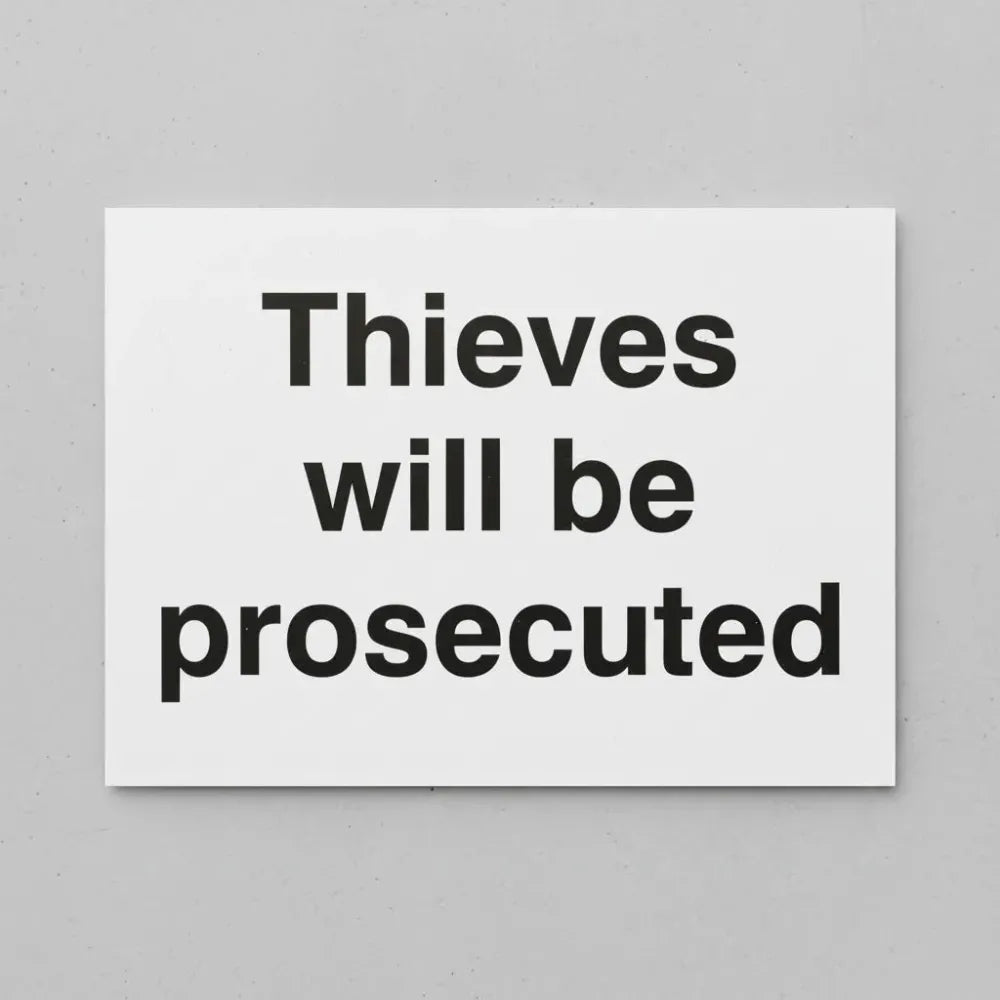 Thieves will be prosecuted