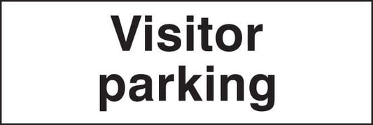 17078L Visitor parking Rigid Plastic (450x150mm) Safety Sign
