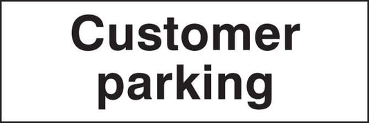 17088L Customer parking Rigid Plastic (450x150mm) Safety Sign