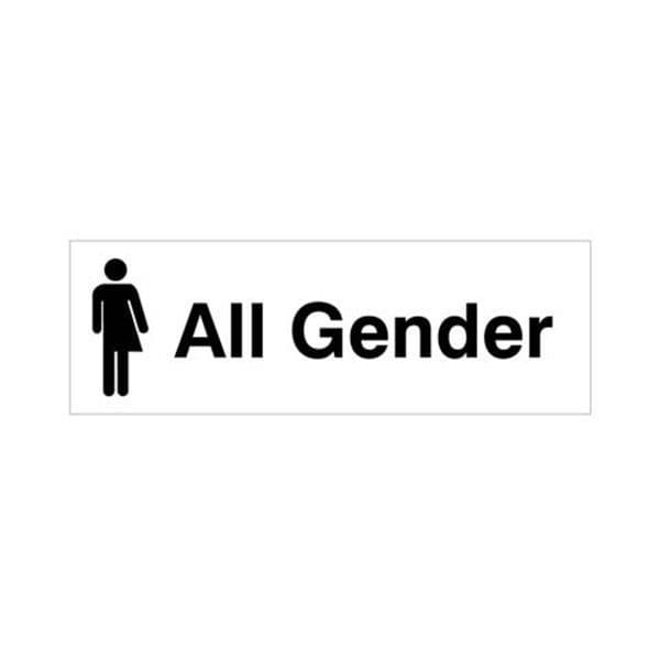 17094G All gender sign - Rigid Plastic (300x100mm)