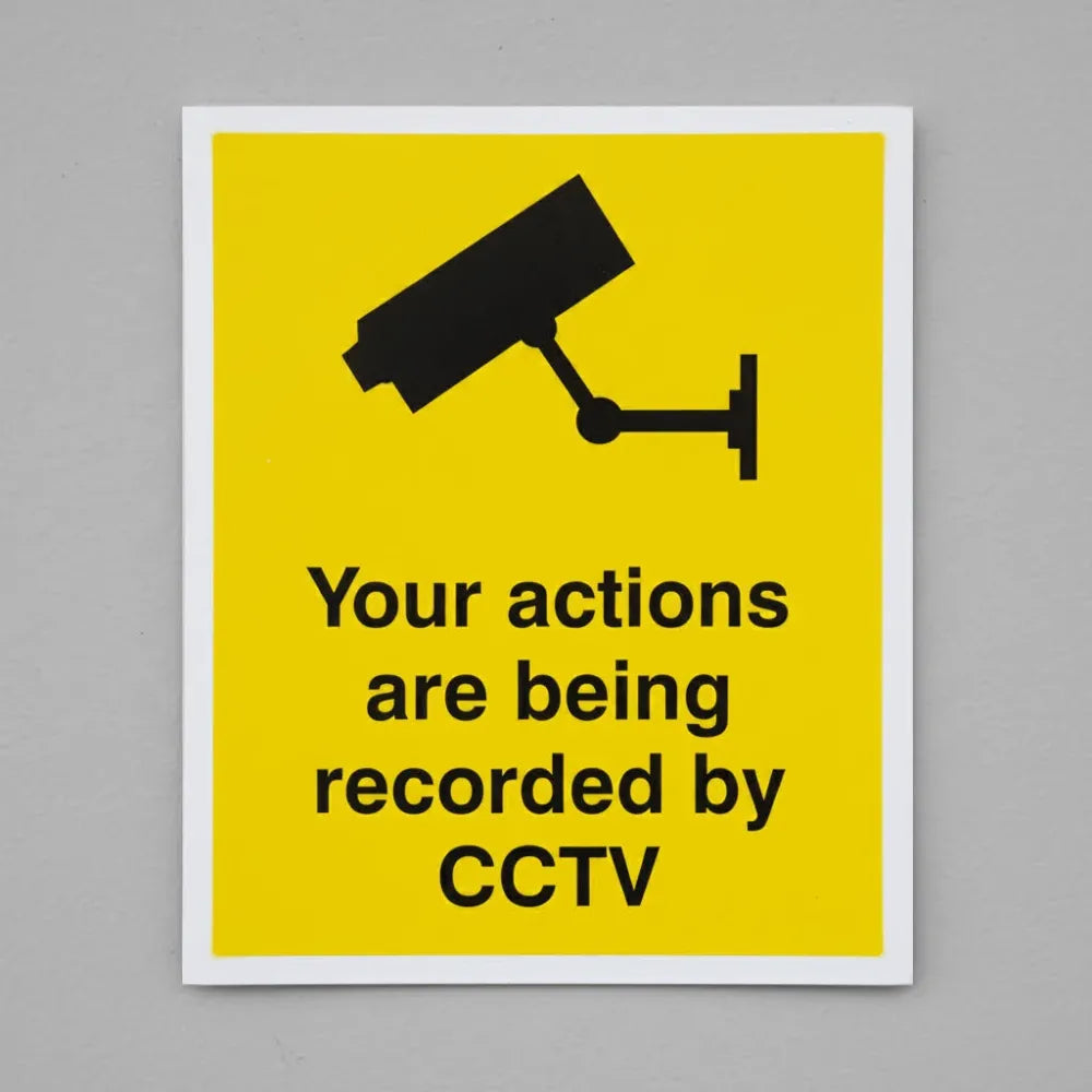 11740Y Your actions are being recorded by CCTV Rigid Plastic (200x300mm) Safety Sign