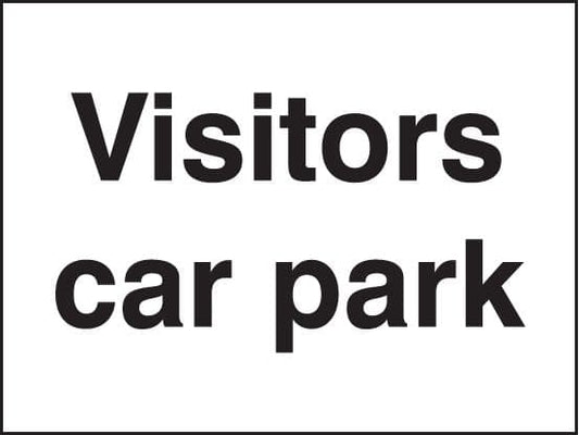 17574K Visitors car park Rigid Plastic (400x300mm) Safety Sign