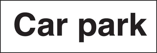 17575M Car park Rigid Plastic (600x200mm) Safety Sign