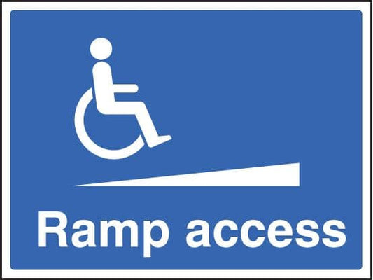 17601Q Ramp access Rigid Plastic (600x450mm) Safety Sign