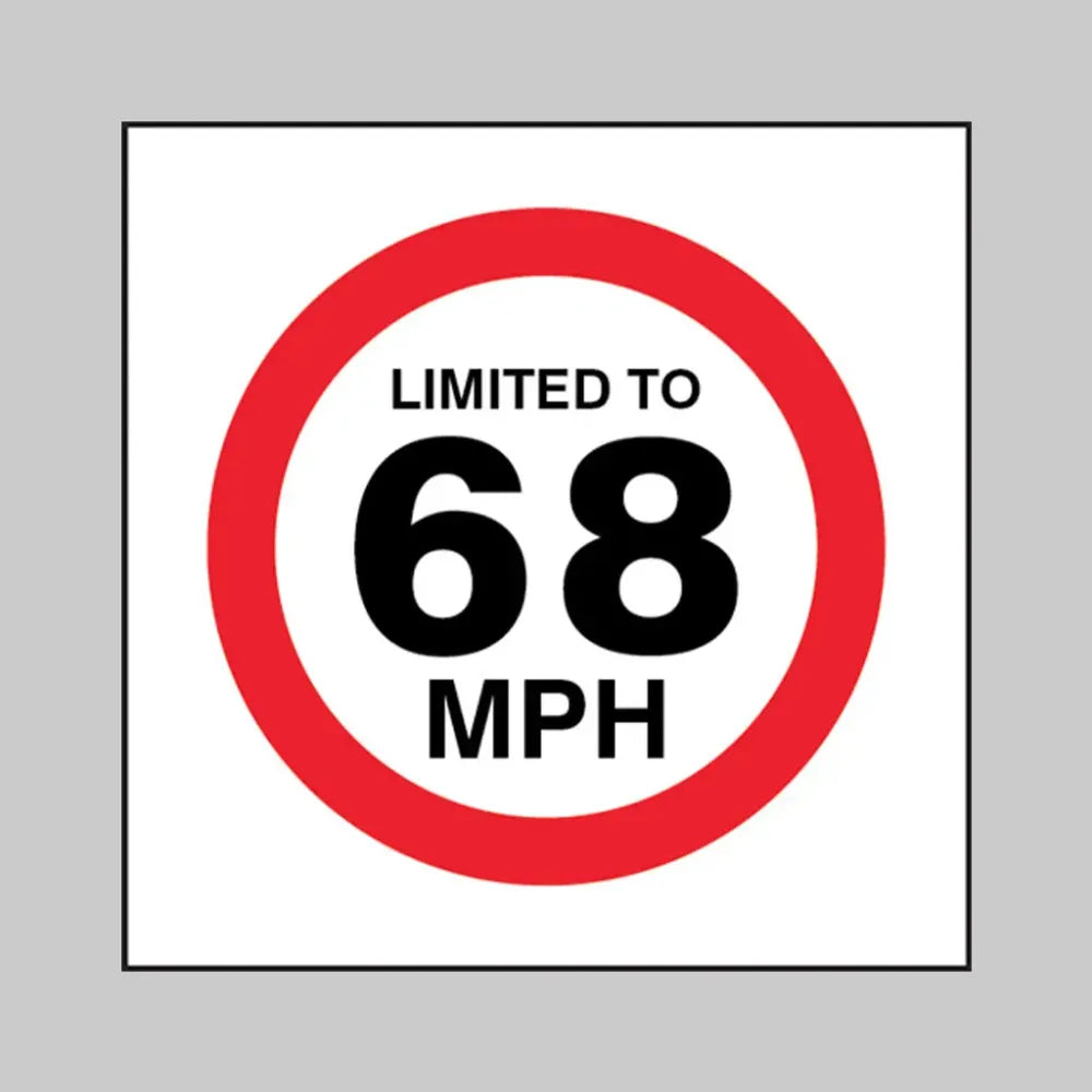 Limited to 68mph