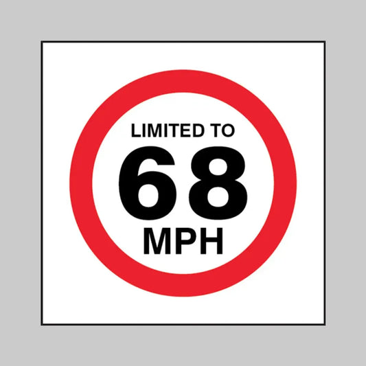 Limited to 68mph