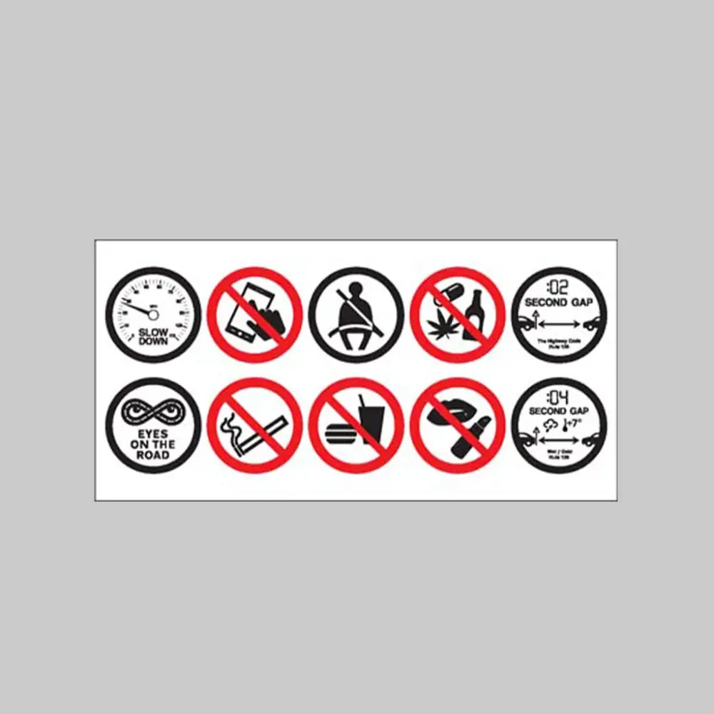 Fatal five with distraction cab sticker