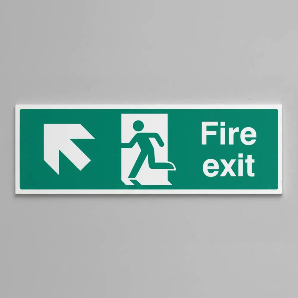 Fire exit arrow up left
