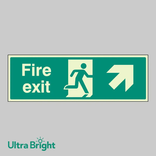Fire exit arrow up right