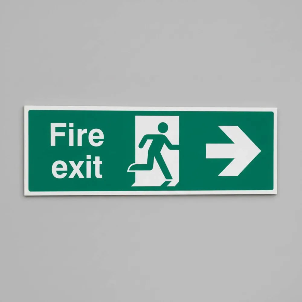 Fire exit arrow right
