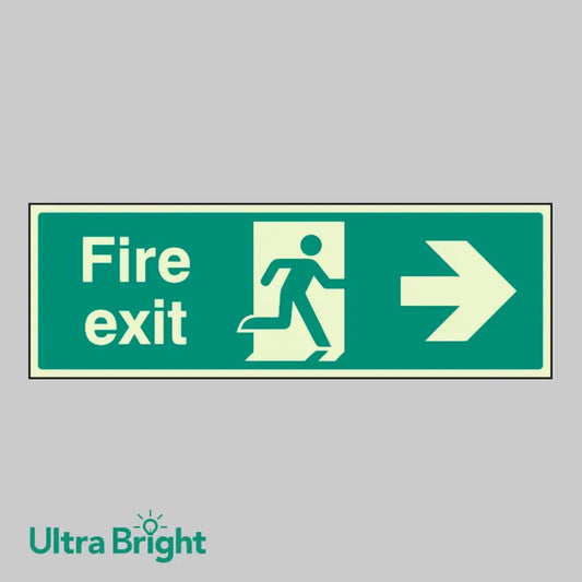 Fire exit arrow right