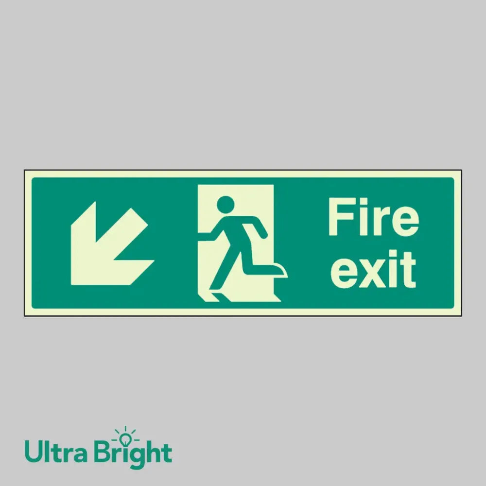 Fire exit arrow down left