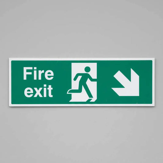 Fire exit arrow down right