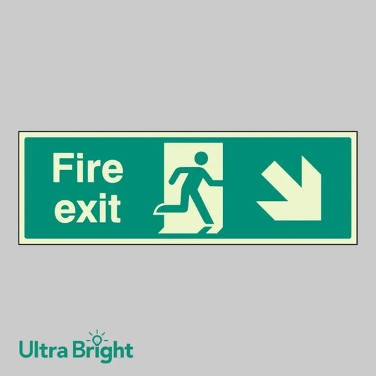 Fire exit arrow down right