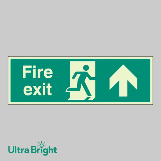 Fire exit arrow straight on