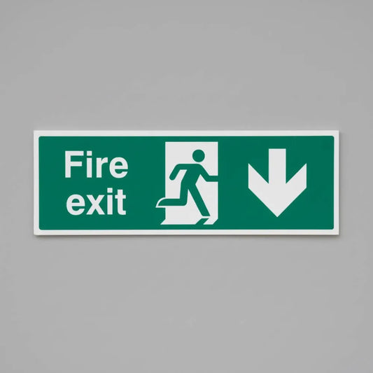Fire exit arrow down