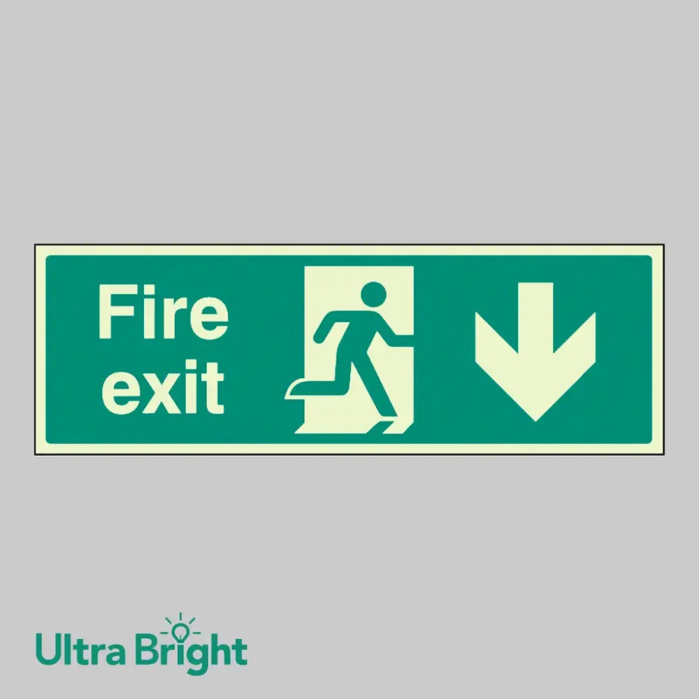 Fire exit arrow down