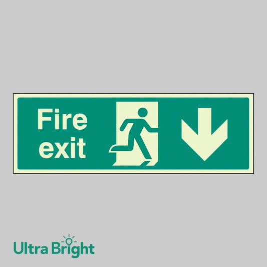 Fire exit arrow down