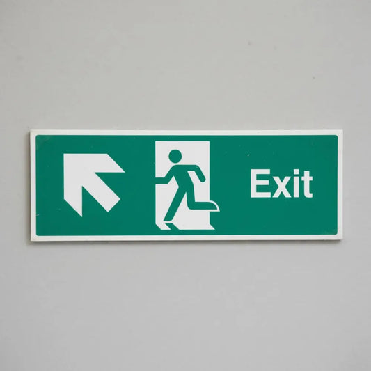 Exit arrow up left