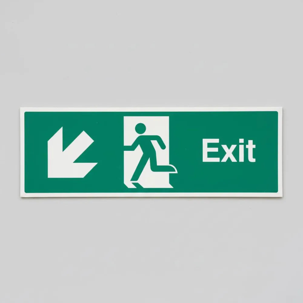 Exit arrow down left