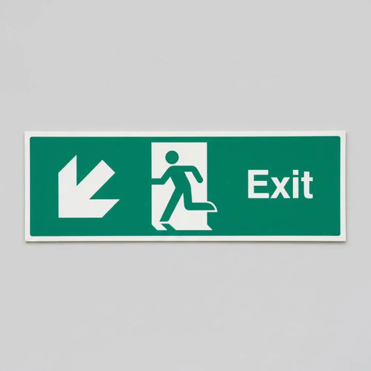 Exit arrow down left