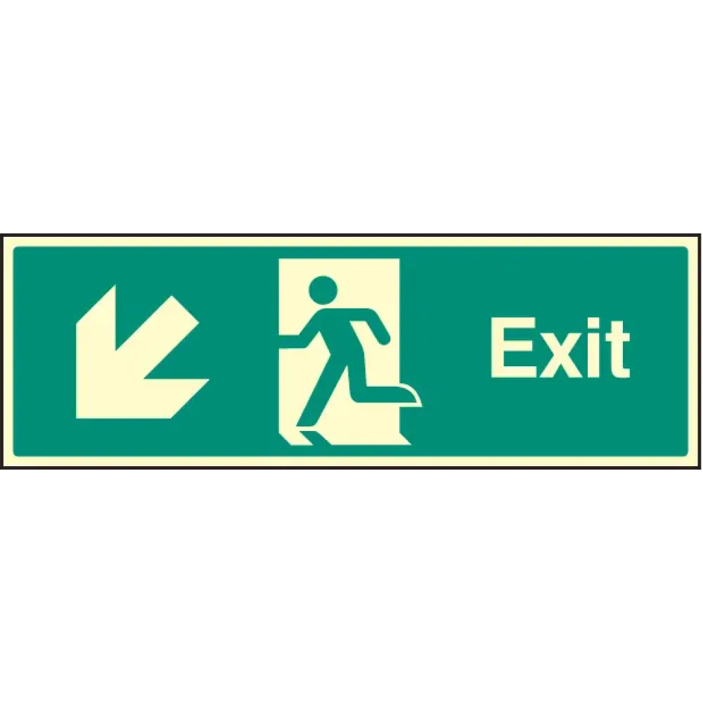 Exit arrow down left