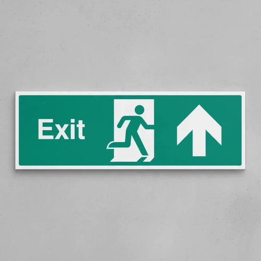 Exit arrow straight on
