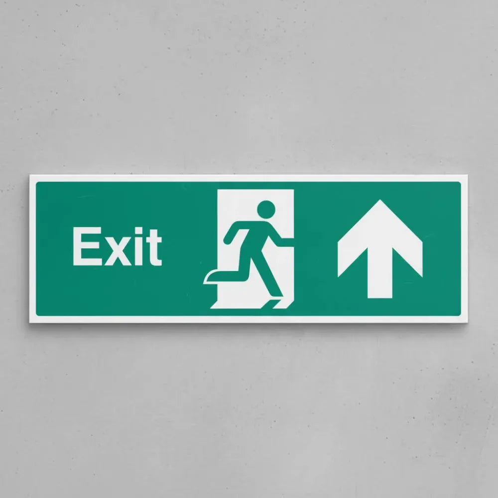 Exit arrow straight on