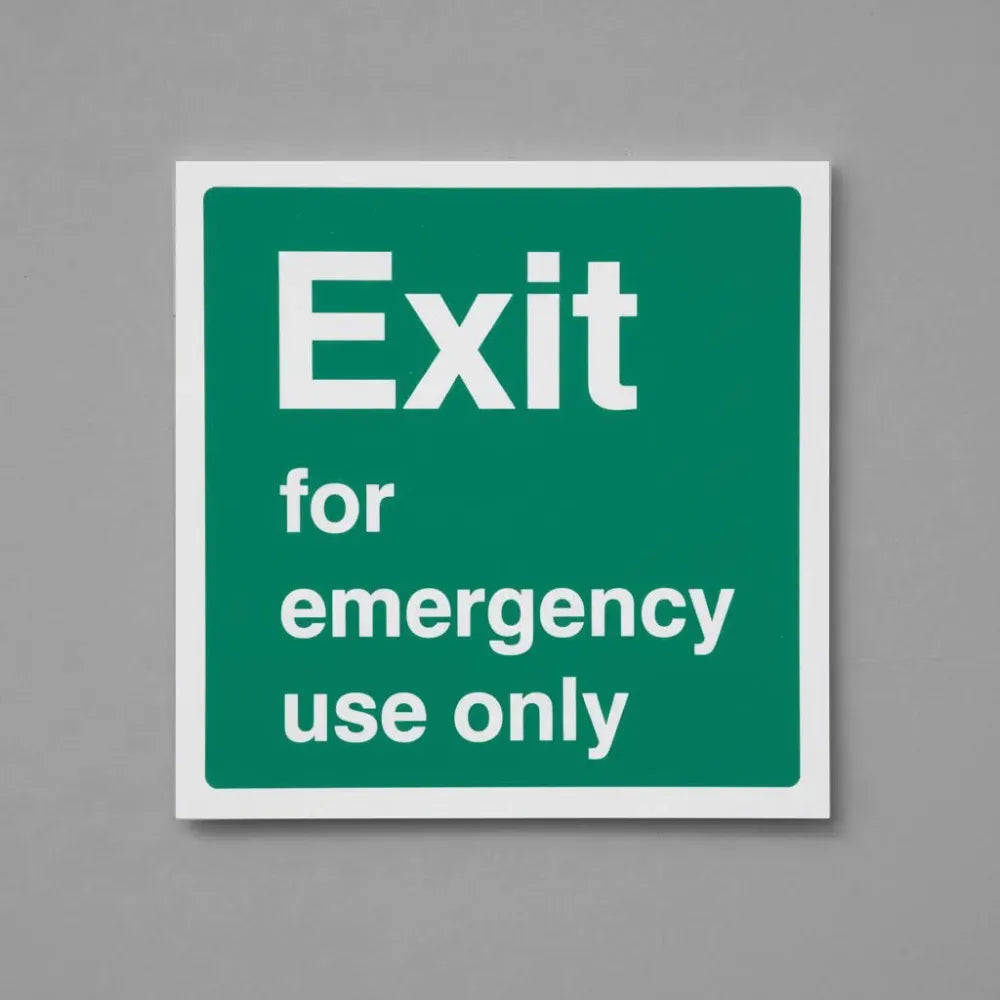 Exit for emergency use only