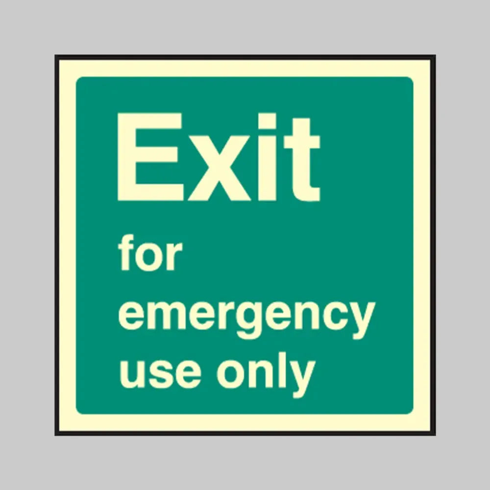 Exit for emergency use only
