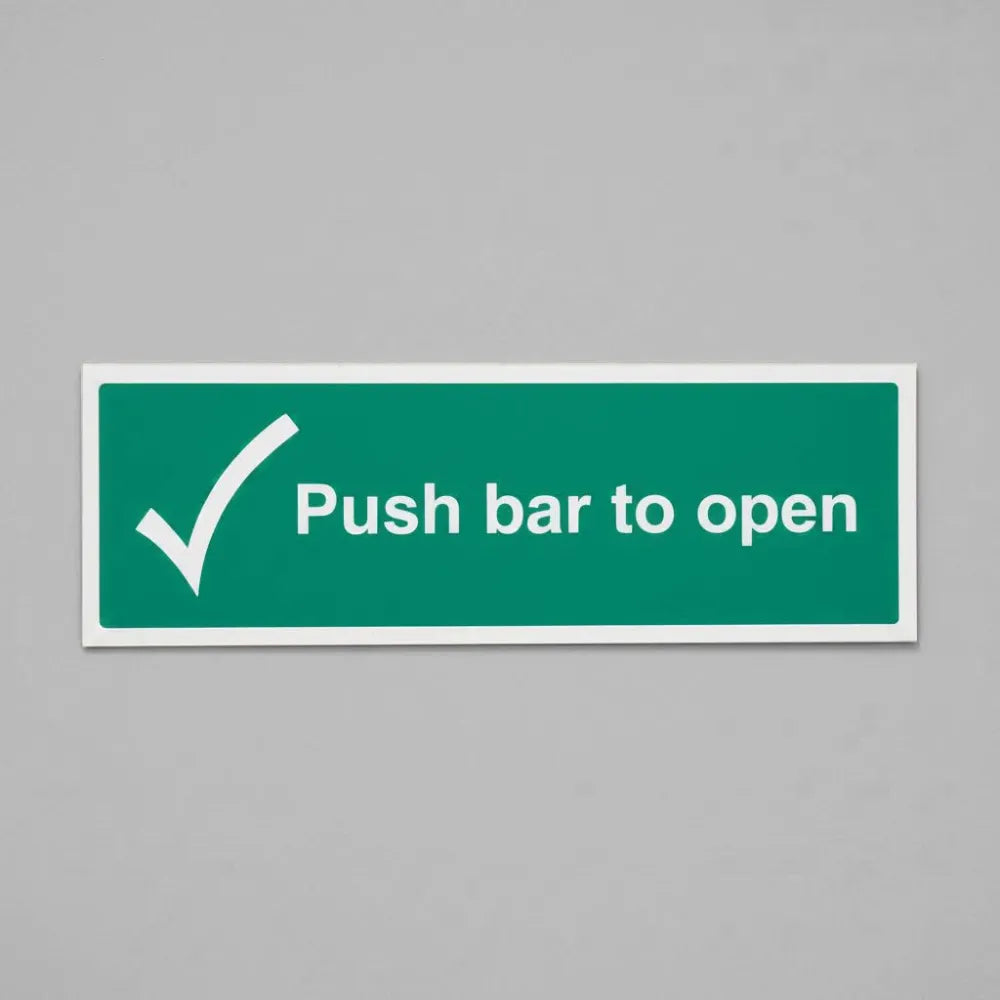 Push bar to open