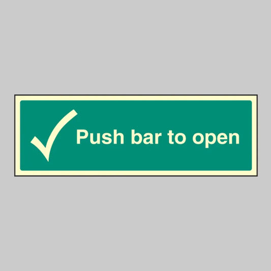 Push bar to open