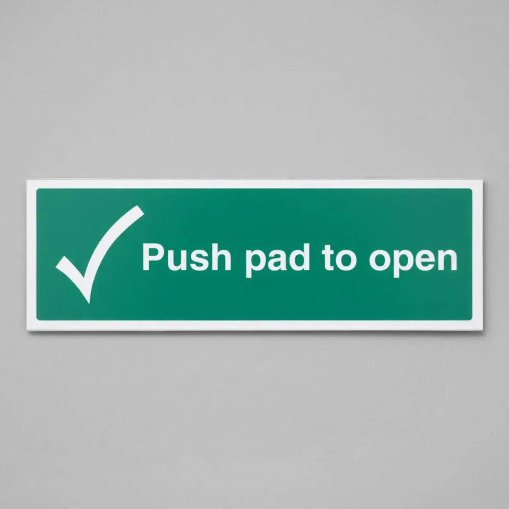 Push pad to open