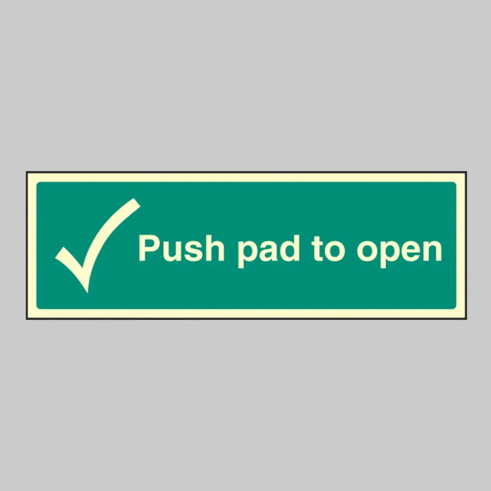 Push pad to open