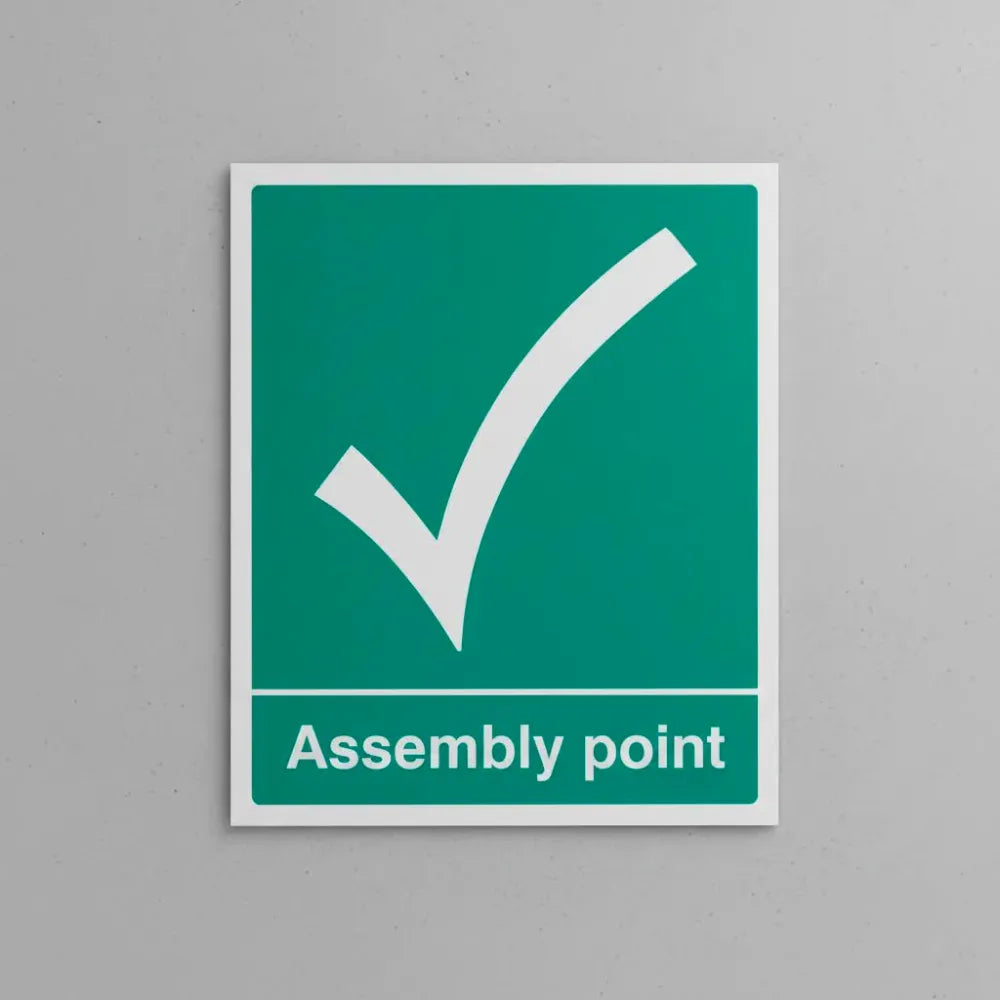 62054Y Assembly point Aluminium (200x300mm) Safety Sign