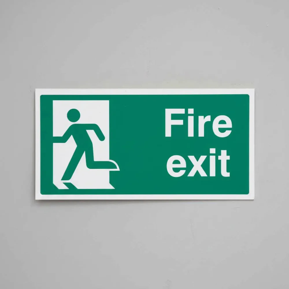 Final fire exit left symbol