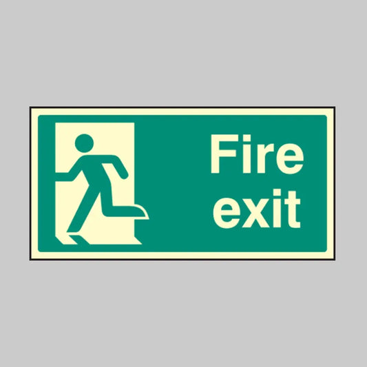 Final fire exit left symbol