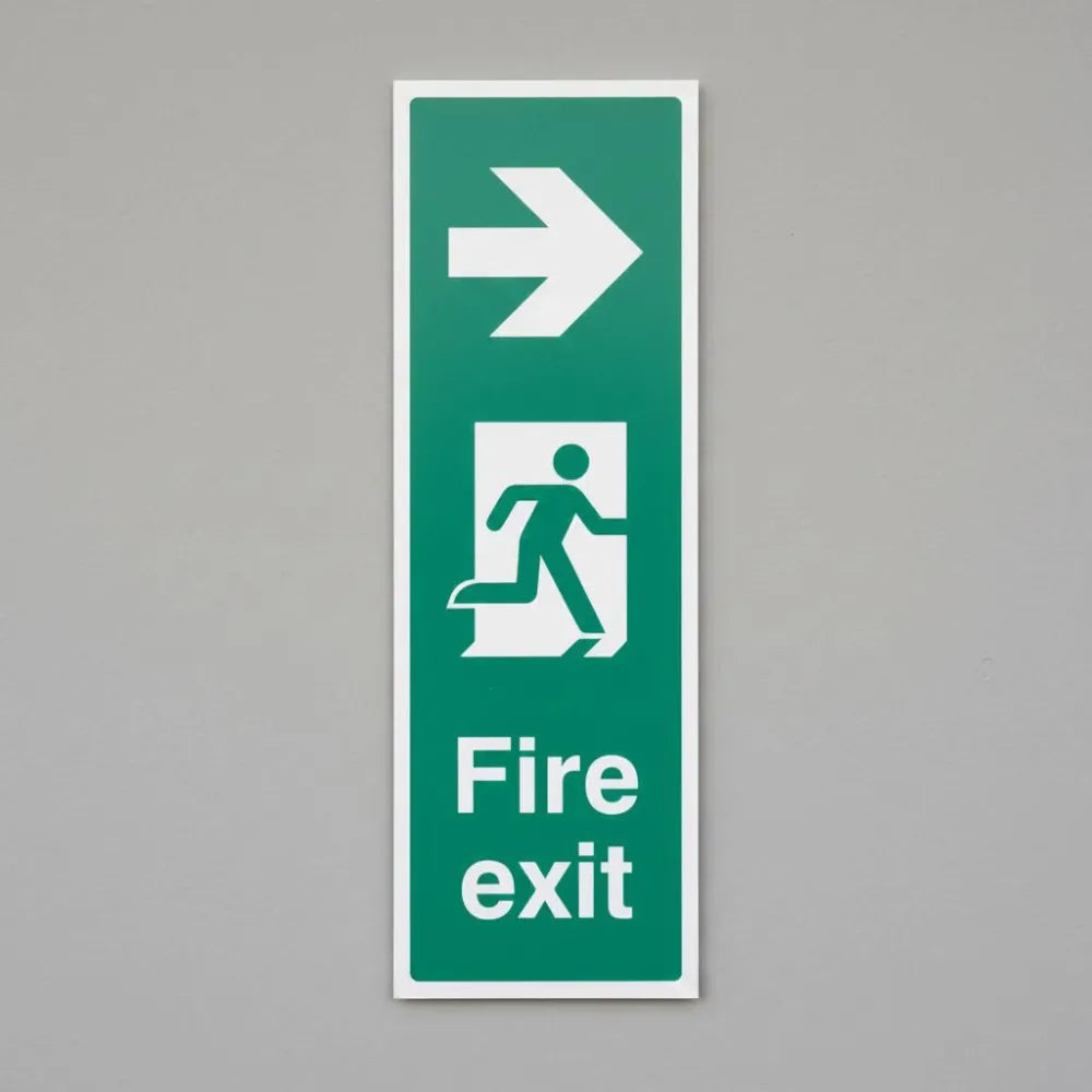 Fire exit arrow right (portrait)