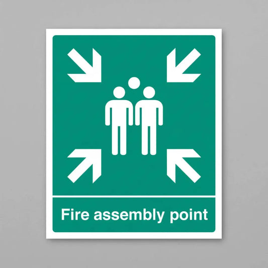 62059Y Fire assembly point Aluminium (200x300mm) Safety Sign