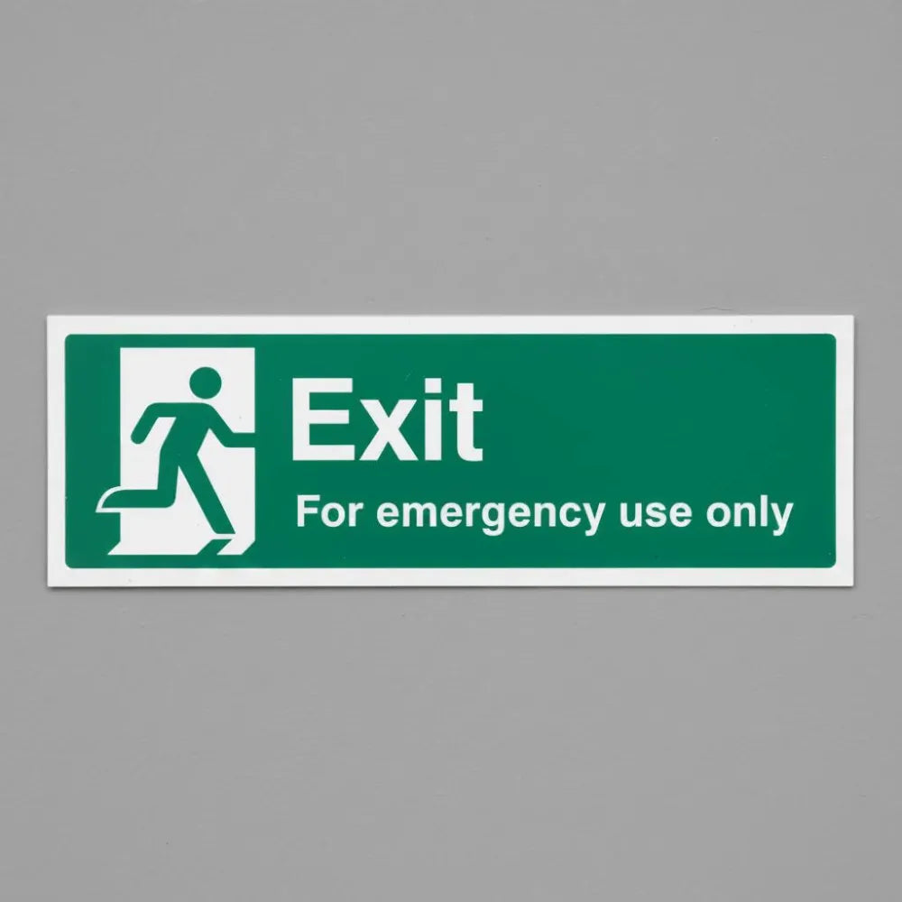 Exit for emergency use only