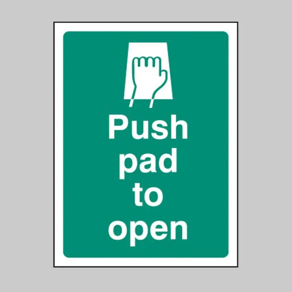 Push pad to open