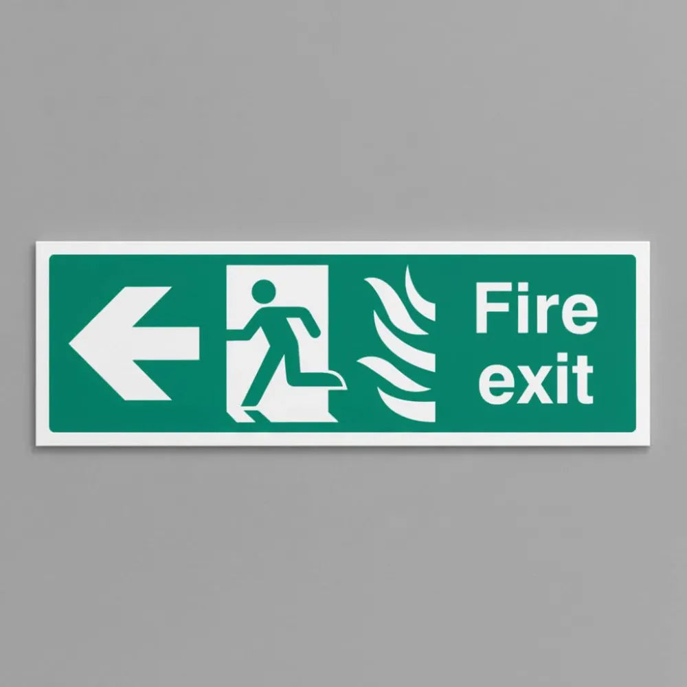 Fire exit arrow left - HTM