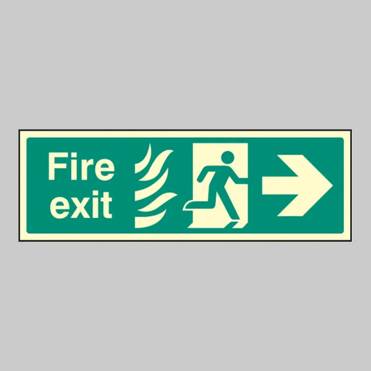 Fire exit arrow right - HTM