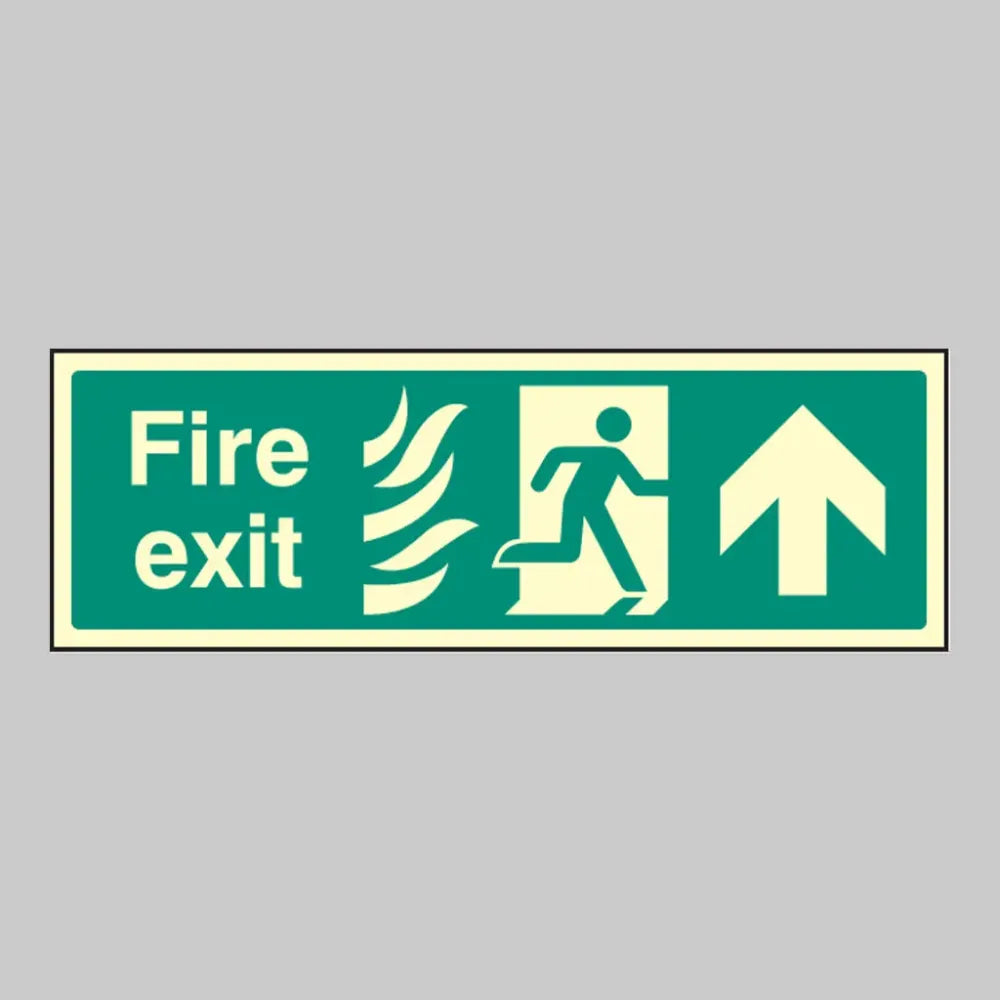 Fire exit arrow up - HTM