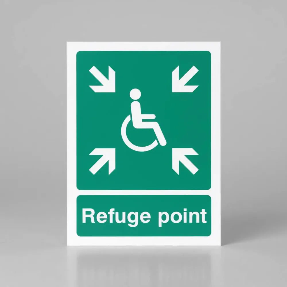 12095Y Refuge point Rigid Plastic (200x300mm) Safety Sign