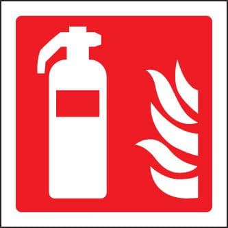 21018C Fire extinguisher symbol Self Adhesive Vinyl (150x150mm) Safety Sign