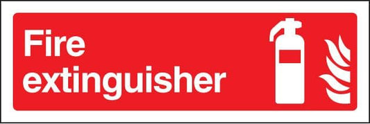 21023L Fire extinguisher Self Adhesive Vinyl (450x150mm) Safety Sign